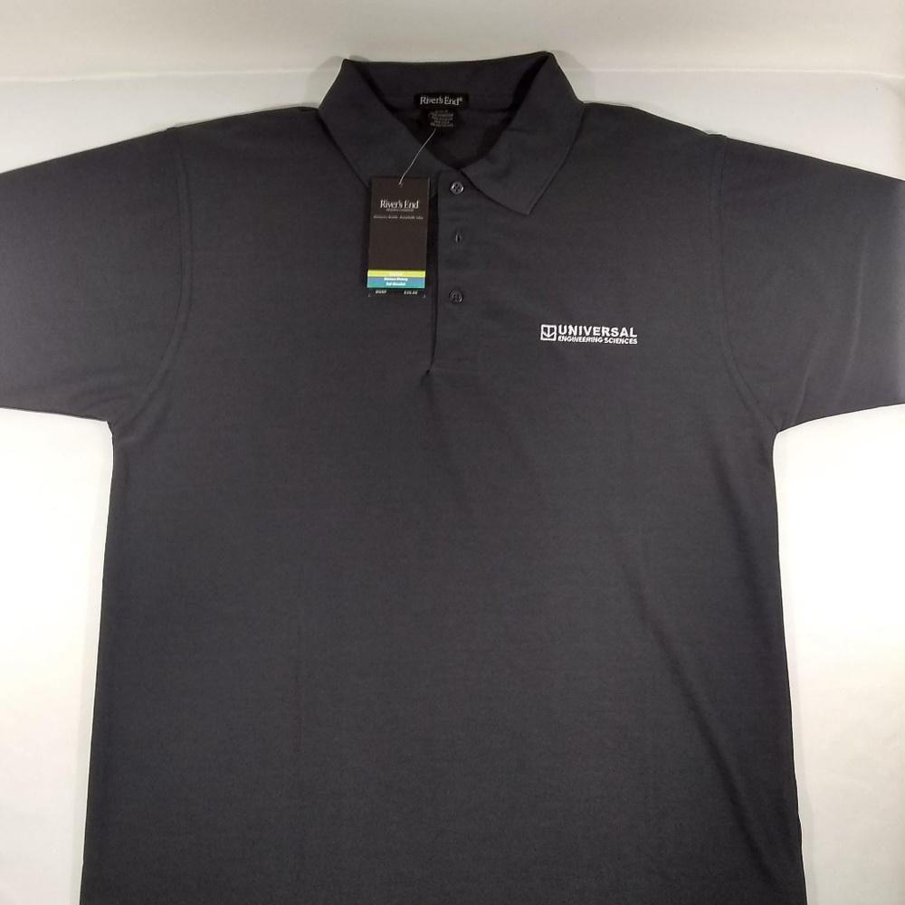 Rivers End Mens large Golf Polo Shirt Gray